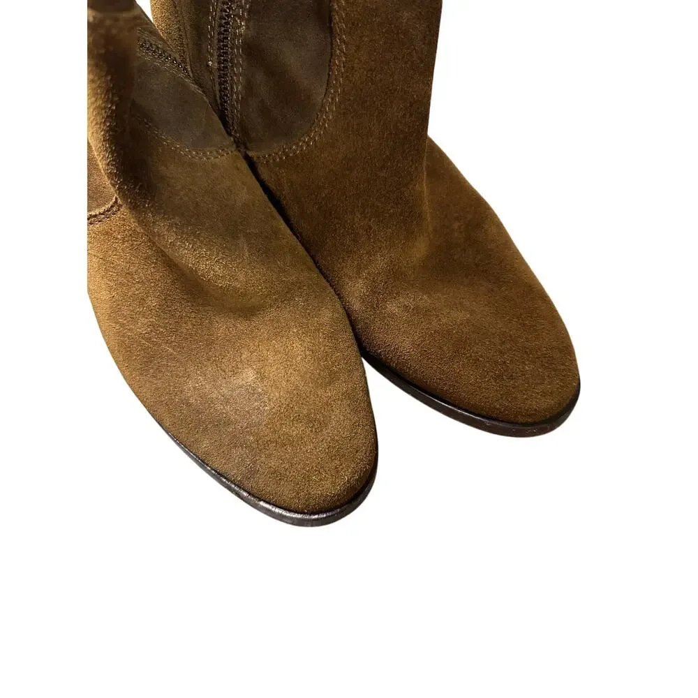 Frye Clara Brown Suede Over the Knee Boots